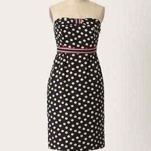 Anthropologie Maeve Retro Polka Dot Cocktail Dress